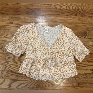 Urban Romantics light brown animal print top XS